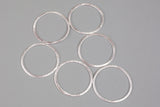 Brushed Silver Soldered Flat Rings--5 Sizes-- 15mm 20mm 25mm 30mm 35mm 40mm