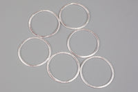 Brushed Silver Soldered Flat Rings--5 Sizes-- 15mm 20mm 25mm 30mm 35mm 40mm
