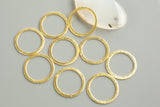 Brushed Gold Soldered Flat Rings or Silver-Plated---6 Sizes--- 15mm to 41mm