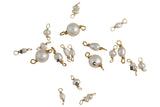 USA Gold Filled Permanent Jewelry Connectors Chained Pearl Connectors Real Gold Filled 2.5mm 6mm- Around 9 inches- Bracelet or Anklet