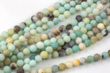 AMAZONITE Beads MATTE/MATT Best Quality Round sizes 4mm, 6mm, 8mm, 10mm, 12mm, 14mm- Full Strand- 15.5 Inches- Matte Finish - Full Strand