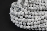 Natural White Howlite Beads Matte White Howlite 4mm 6mm 8mm 10mm 12mm - Wholesale Bulk Pricing- Full 15.5 Inch AAA Quality AAA Quality