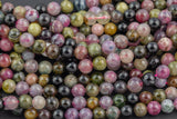Natural Watermelon Tourmaline High Quality in Round, 4mm, 6mm, 8mm, 10mm AAA Quality Smooth Gemstone Beads