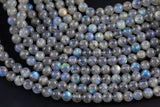 Natural AAA Blue Labradorite 4mm 6mm 8mm 10mm 12mm Round Beads Nothing But Fire Best Quality Large Round Labradorite Beads 15.5" Smooth