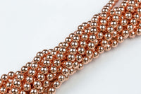 Rose Gold COLOR Hematite Smooth Round- 2mm 3mm 4mm 6mm 8mm 10mm