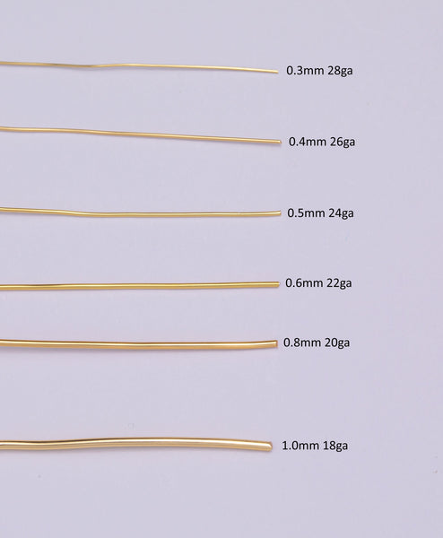 Gold Plated Non Tarnish Beading Wire for Craft Supply Copper Wire Tarnish Resistant Wire Wrapping 18, 20, 21, 22, 24, 26, 28 gauge 5 meter