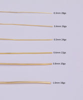 Gold Plated Non Tarnish Beading Wire for Craft Supply Copper Wire Tarnish Resistant Wire Wrapping 18, 20, 21, 22, 24, 26, 28 gauge 5 meter