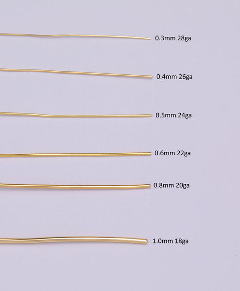 Gold Plated Non Tarnish Beading Wire for Craft Supply Copper Wire Tarnish Resistant Wire Wrapping 18, 20, 21, 22, 24, 26, 28 gauge 5 meter