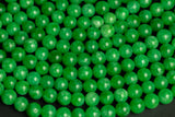 Emerald Green- JADE Smooth Round- 6mm 8mm 10mm 12mm-Full Strand 15.5 inch Strand AAA Quality