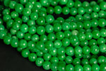 Emerald Green- JADE Smooth Round- 6mm 8mm 10mm 12mm-Full Strand 15.5 inch Strand AAA Quality