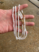 Dainty Freshwater seed pearls Choker Necklace Handmade White Pearl Necklace 14.5 inch + 2 inch Chain Extender Handmade Necklace