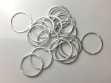 Brushed Silver Soldered Flat Rings--5 Sizes-- 15mm 20mm 25mm 30mm 35mm 40mm
