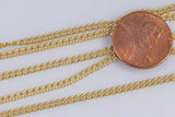 Gold Filled Flat Curb Chain 2.2mm- Wholesale - By the Foot- Made in USA Permanent Jewelry Chain