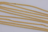 Gold Filled Flat Curb Chain 2.2mm- Wholesale - By the Foot- Made in USA Permanent Jewelry Chain