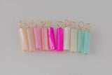 USA Gold Filled Tube Charms Pendant Handmade Approx. 4x19mm. Made Mother of Pearl & Gold Filled Wire- Permanent Jewelry Supply