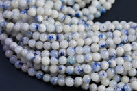 Natural Dumortierite In Quartz Round Beads 4mm 5mm 6mm 8mm 10mm 15.5" Strand