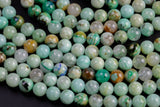 AAA Natural Chrysocolla Azurite 6mm 8mm 10mm 12mm From Arizona Blue Azurite Green Chrysocolla 15.5" Strand