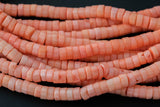 Light Pink Bamboo Coral Free Form Heishi High Quality 3mm Full Strand 16" Gemstone Beads