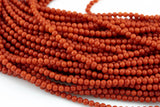 Orange Bamboo Coral Round High Quality 4mm 5mm Full Strand 16" Gemstone Beads