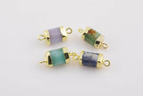 Gemstone Connectors Premium Gemstones Natural Lapis Amazonite Blue Lace Agate Chrysoprase 7mm wide 7x20mm