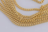 Gold Filled Flat Curb Chain 2.2mm- Wholesale - By the Foot- Made in USA Permanent Jewelry Chain