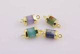 Gemstone Connectors Premium Gemstones Natural Lapis Amazonite Blue Lace Agate Chrysoprase 7mm wide 7x20mm