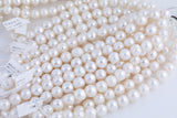 JUMBO LARGE-HOLE Pearls Size 11-12mm 13-14mm 8 inch strand Natural Fresh Water Pearls