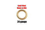 USA Gold Filled Jump Ring 22GA Open 22 Gauge - 14/20 Gold FIlled- USA Made- Click and Lock Design- Perfect for Permanent Jewelry Jump Ring