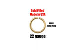 USA Gold Filled Jump Ring 22GA Open 22 Gauge - 14/20 Gold FIlled- USA Made- Click and Lock Design- Perfect for Permanent Jewelry Jump Ring