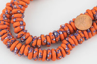 Authentic African Beads - powered glass spacer African beads, Krobo beads, recycle beads-- Handmade- Multi Color