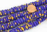 Authentic African Beads - powered glass spacer African beads, Krobo beads, recycle beads-- Handmade- Multi Color