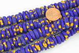 Authentic African Beads - powered glass spacer African beads, Krobo beads, recycle beads-- Handmade- Multi Color