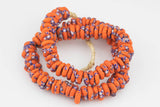 Authentic African Beads - powered glass spacer African beads, Krobo beads, recycle beads-- Handmade- Multi Color