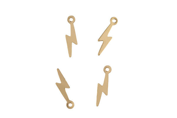 Gold Filled Lightning Charm- 14/20 Gold Filled- USA Product-3.5x11mm- 1 piece per order