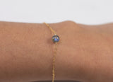USA Gold Filled Permanent Jewelry Connectors Labradorite Natural Connector or Charm 1420 Gold Filled 6mm