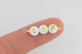 USA Gold Filled Permanent Jewelry Letter Letters Connectors Personalized Initials 1420 Gold Filled-6mm