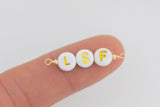 USA Gold Filled Permanent Jewelry Letter Letters Connectors Personalized Initials 1420 Gold Filled-6mm