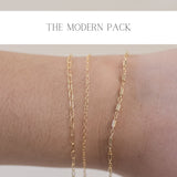 Permanent Jewelry Trio Chain Starter Pack, Gold Filled Chain By The Foot Sterling Silver Rose Paperclip Bar Cable Heart Dainty Sequin