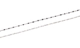 Enamel Satellite Chain Stainless Steel for Permanent Jewelry Black White 1mm Sold by the Yard