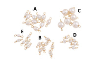 USA Gold Filled Permanent Jewelry Connectors Charms Pearl Connectors Real Gold Filled 2.5mm 6mm