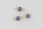 3mm 14/20 Gold Filled or Sterling Silver Natural Sapphire Made in USA Real 14k Gold Filled Charm and Connector