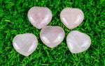 1 Pc Rose Quartz Puffy Heart Shaped Healing Stones Gemstone Hearts Healing Stones