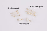 USA Gold Filled Permanent Jewelry Connectors Charms Pearl Connectors Real Gold Filled 2.5mm 6mm