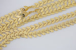 Feather Chevron Chain Brass or Gold Plated. By THE YARD