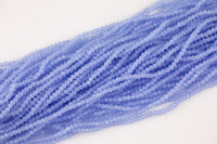 3mm Crystal Roundel Blue Opal Beads -2 or 5 or 10 STRANDS- Extra Fine-14 inches long about 100+ Beads