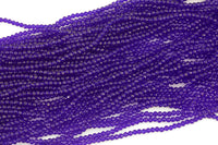 3mm Crystal Roundel Navy Blue Royal Blue Opal Beads -2 or 5 or 10 STRANDS- Extra Fine-14 inches long about 100+ Beads