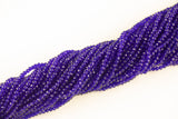 3mm Crystal Roundel Navy Blue Royal Blue Opal Beads -2 or 5 or 10 STRANDS- Extra Fine-14 inches long about 100+ Beads