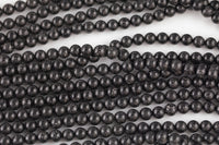 Natural Shungite Beads Matte Unpolished 8mm Round Beads High Quality Black Lustrous Gemstone from Russia 15.5" Strand Gemstone Beads