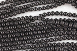 Natural Shungite Beads Matte Unpolished 8mm Round Beads High Quality Black Lustrous Gemstone from Russia 15.5" Strand Gemstone Beads