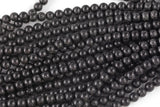 Natural Shungite Beads Matte Unpolished 8mm Round Beads High Quality Black Lustrous Gemstone from Russia 15.5" Strand Gemstone Beads